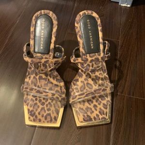 Good American cheetah heels
